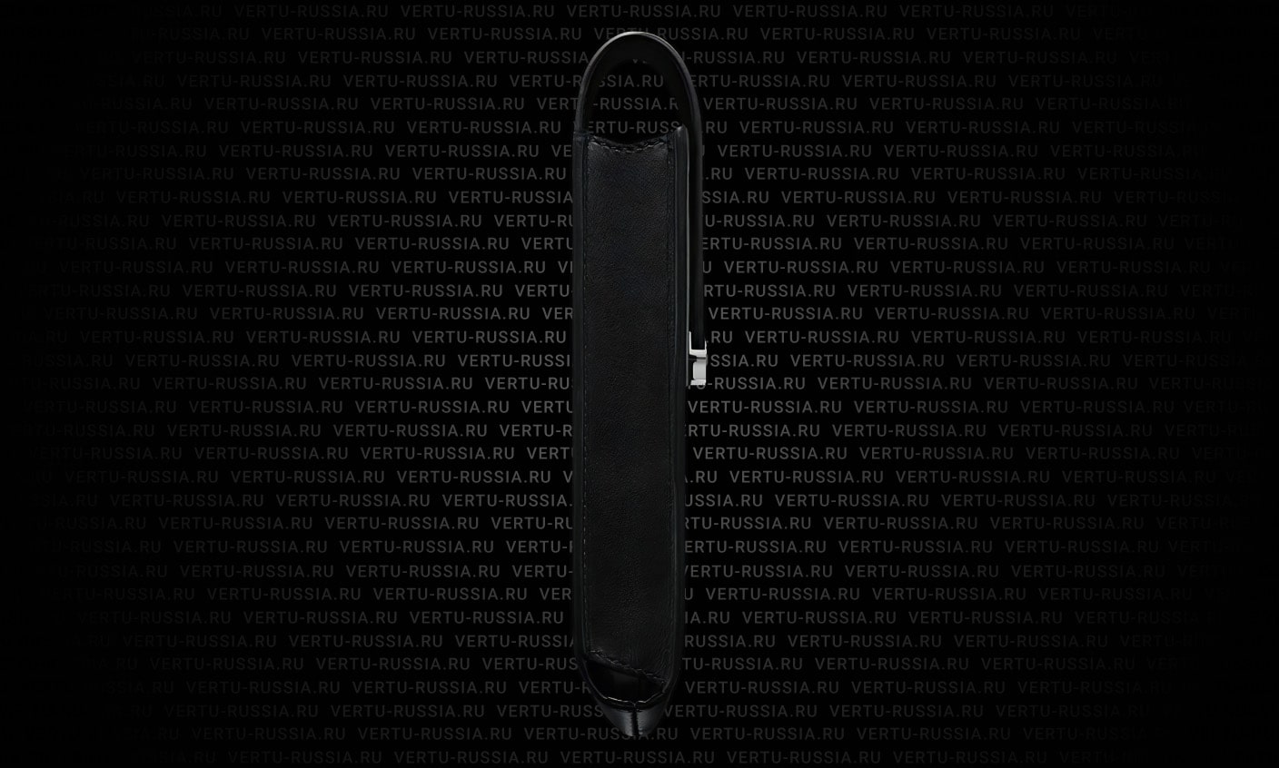 Vertu Signature V вертикальный чехол из черной кожи с застежкой из нержавеющей стали - цена, описание - фото 3